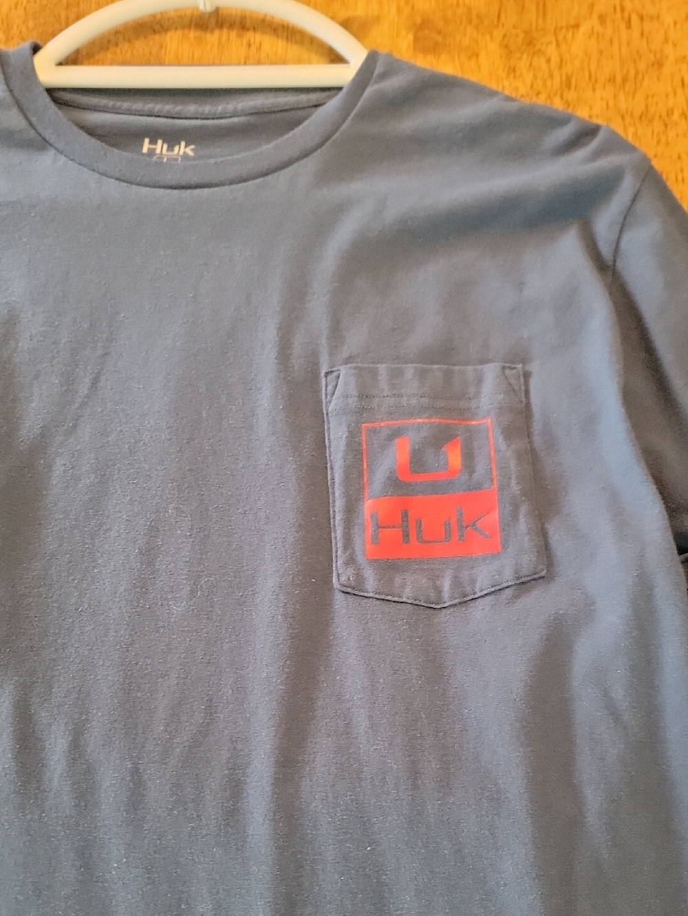 Huk Navy Blue Pocket T-Shirt with Red Logo